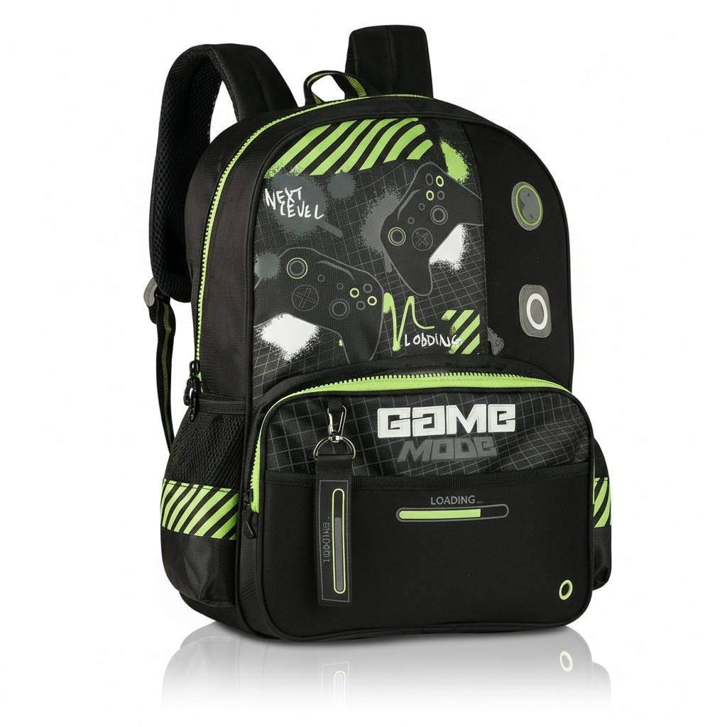 MOCHILA DE COSTAS PRETA GAME MODE - CLIO em Oferta na Shopee
