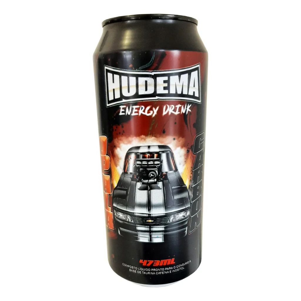 Energético Hudema Energy Drink 473 ml Edição Limitada Lata Black 1 Opala