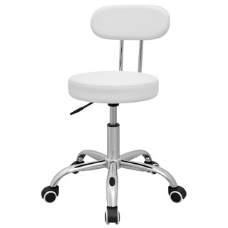 Cadeira Pop Mocho Com Encosto Giratório Massagista Manicure Plus