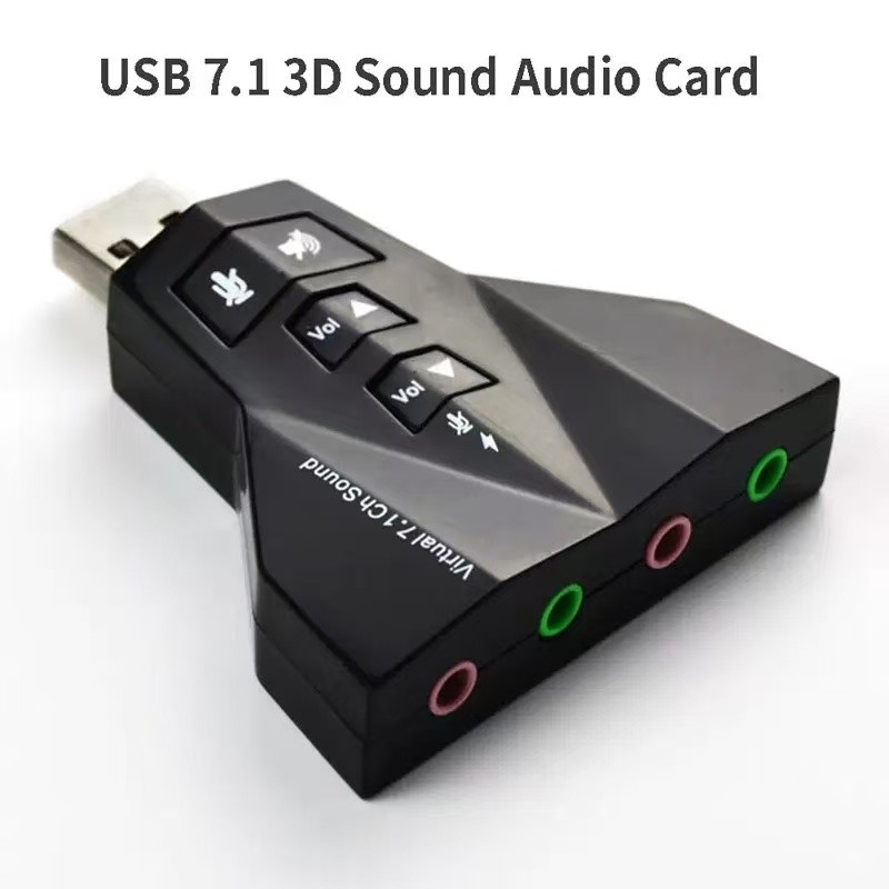 Placa de Som 7.1 USB Adaptador - Áudio Imersivo para Fone, Microfone e Gaming