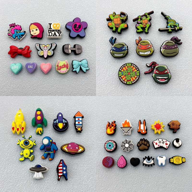 Miss Zoe Jibtz Adolescente Mutante Ninja Tartarugas Acessórios Para Pés Astronauta Dos Desenhos Animados DIY em Oferta na Shopee