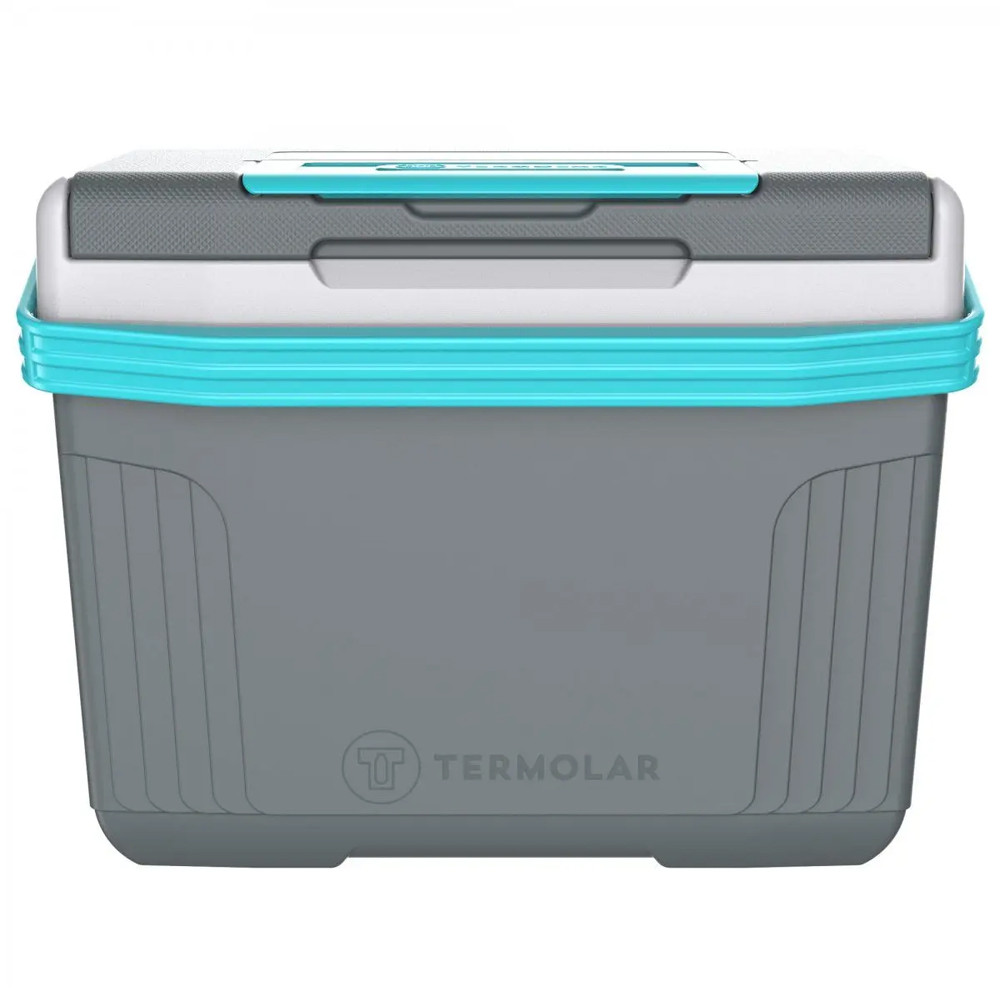 Caixa Cooler Térmico Pequeno 8 Litros Cinza Plus Cabe Ate 12 Latas Termolar Porta Copos