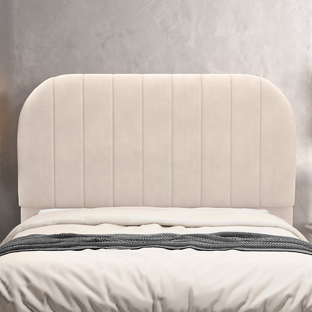 Cabeceira Cama Box Queen Estofada Orgânica 160cm Alice W01 Suede Bege - Lyam Decor em Oferta na Shopee