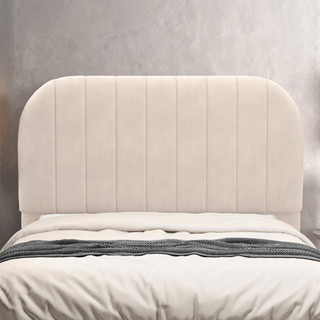 Cabeceira Cama Box Queen Estofada Orgânica 160cm Alice W01 Suede Bege - Lyam Decor em Oferta na Shopee