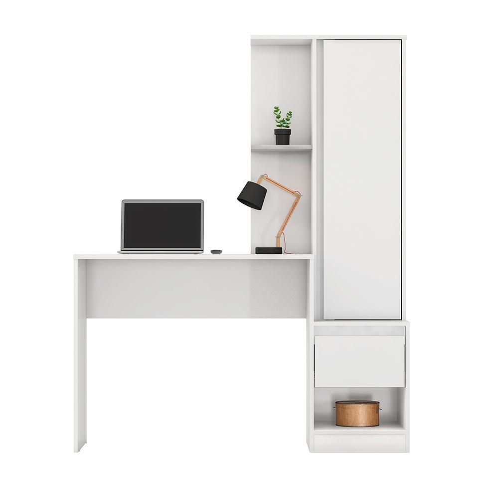 Escrivaninha com Armário Morada 1 PT 1 GV Branca em Oferta na Shopee