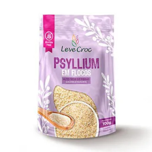 Psyllium Psilium Premium Flocos Fibras 100g Puro Leve Croc