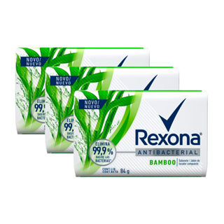 Kit 3 Sabonete em Barra Rexona Bamboo Fresh com 84g em Oferta na Shopee
