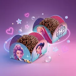Porta Forminha - Guerreiras do K-pop - 3x2,5cm - 40 unidades - Festcolor - Rizzo