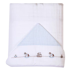 Toalha Banho Bebê Com Capuz Bordados Papi Soft Cavalinho