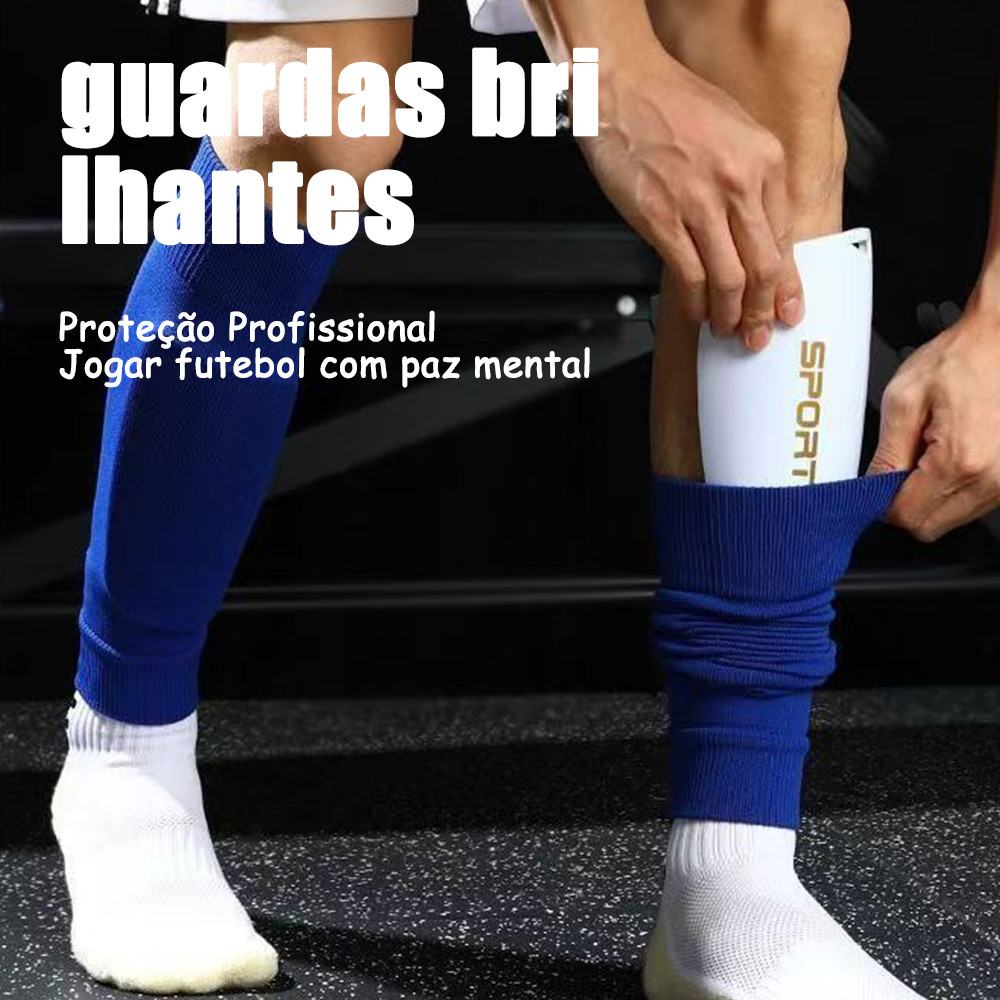 Meias para Panturrilha de Futebol Antiderrapantes Alta Elasticidade Respiráveis com Absorção Completa Total AntiAtrito