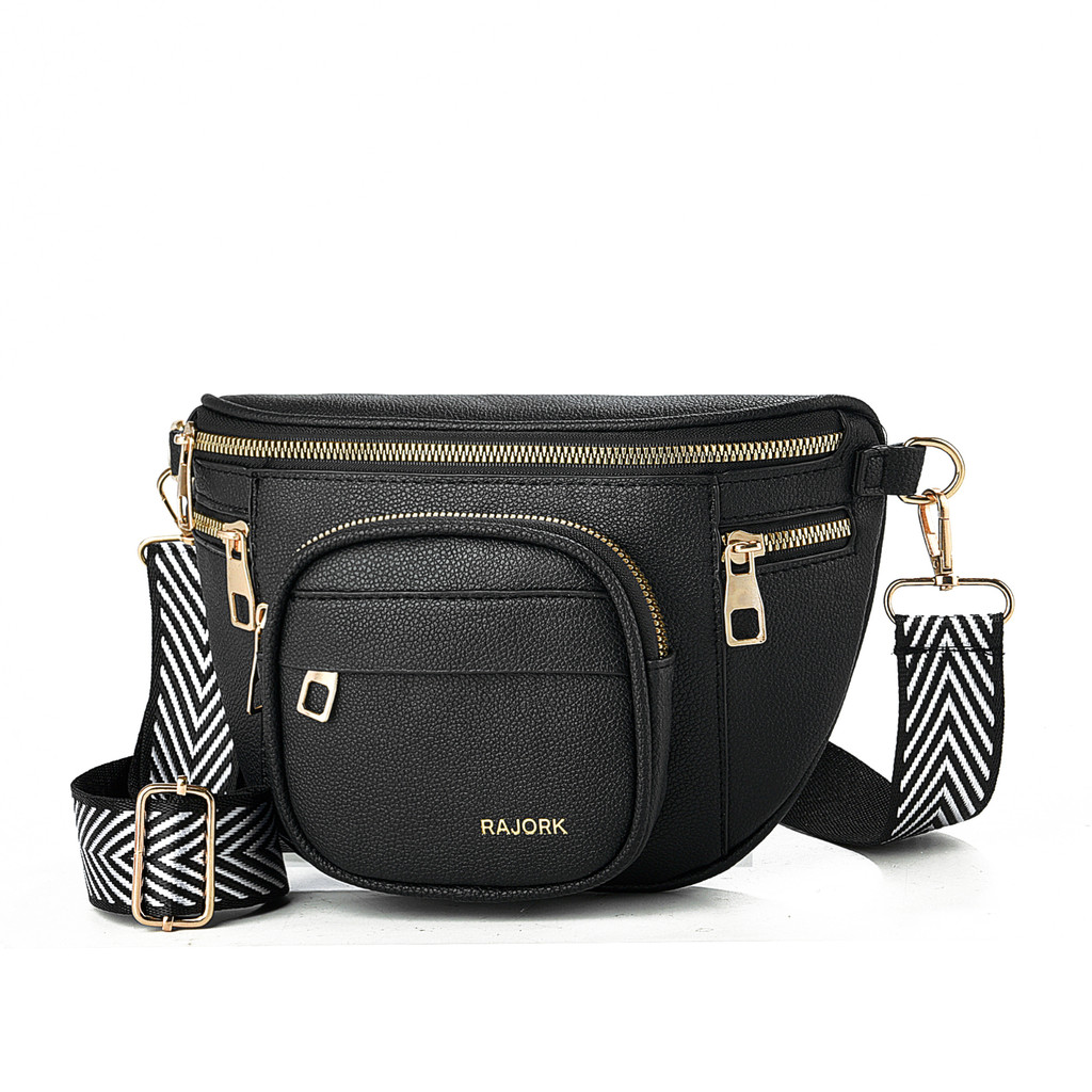 Bolsa Feminina Transversal Tipo Pochete Com Zíper Duplo