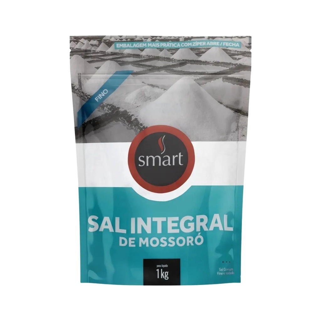 Sal Marinho Mossoró Integral Fino - Smart - 1kg em Oferta na Shopee