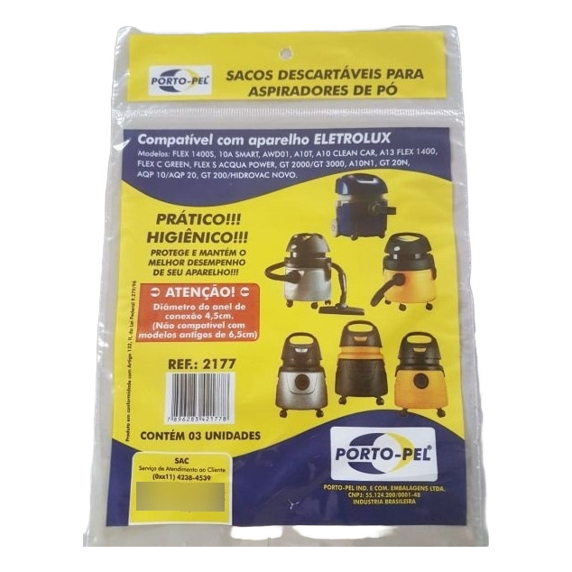 Saco Aspirador De Pó Serve P/ Eletrolux Modelo Awd01