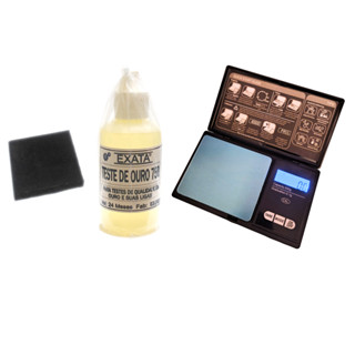 Kit Teste Ouro - Pedra De Toque + Ácido 18k + Pocket 500g B2 em Oferta na Shopee