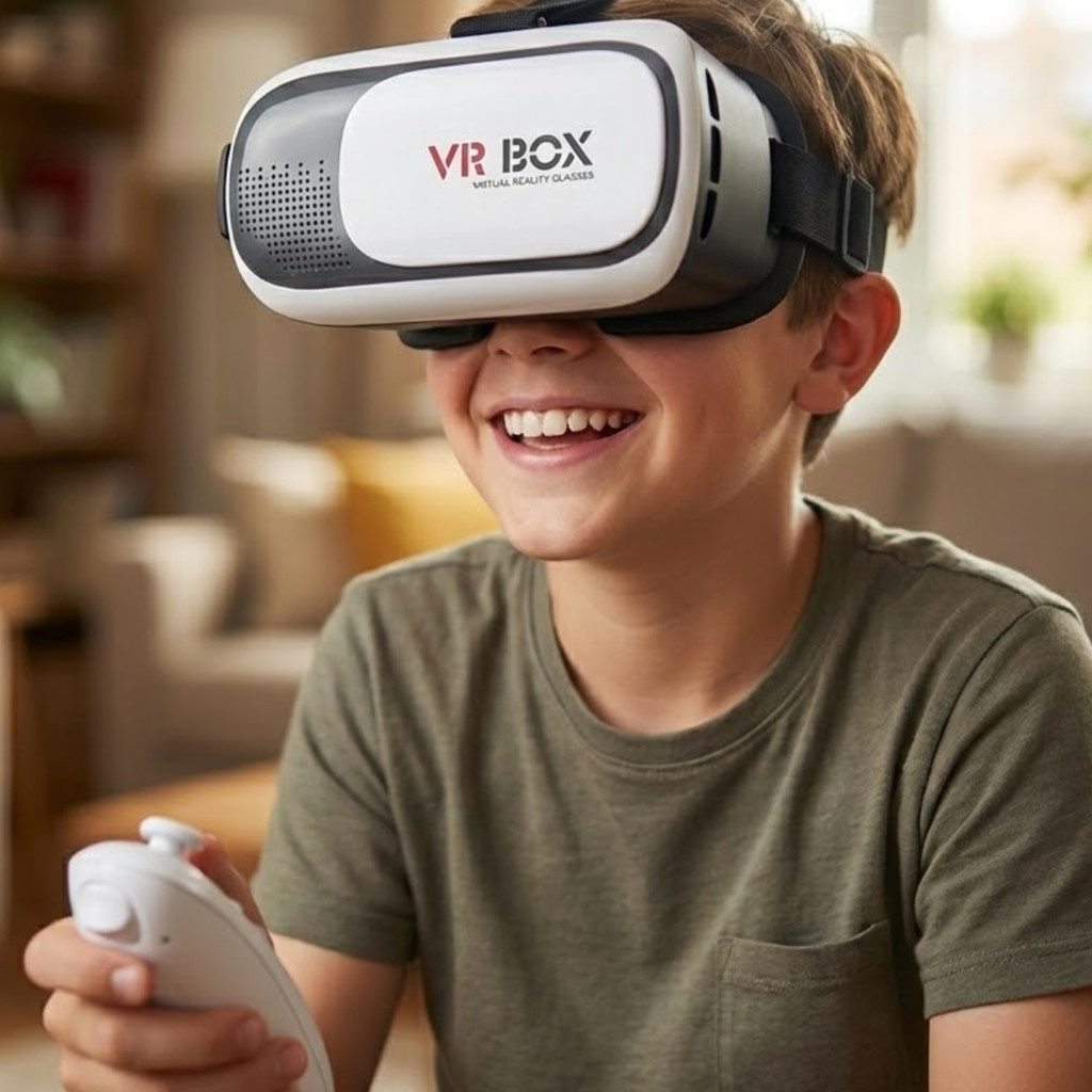 Óculos Realidade Virtual Vr Box Com Controle Suporte Celular