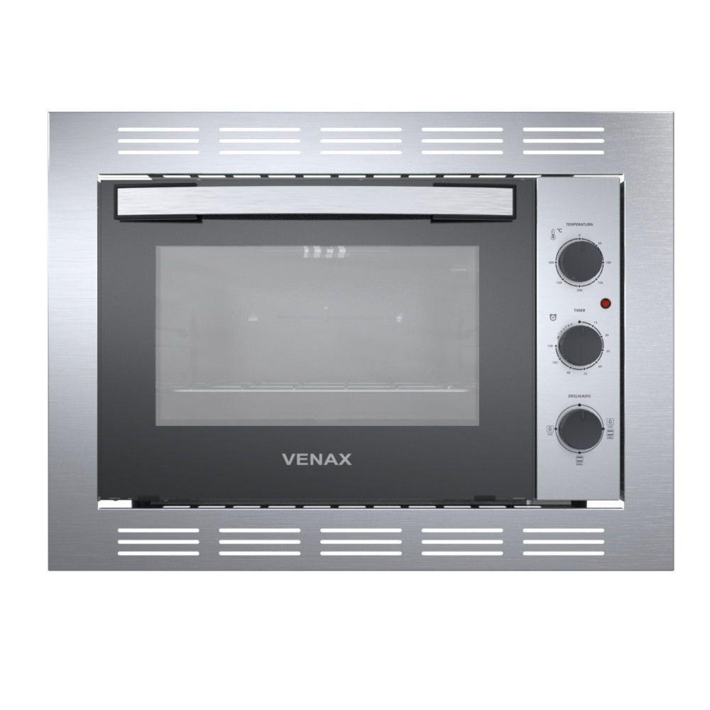 Forno de Embutir Elétrico Venax Grand Gourmet 45L Inox Preto 220V em Oferta na Shopee