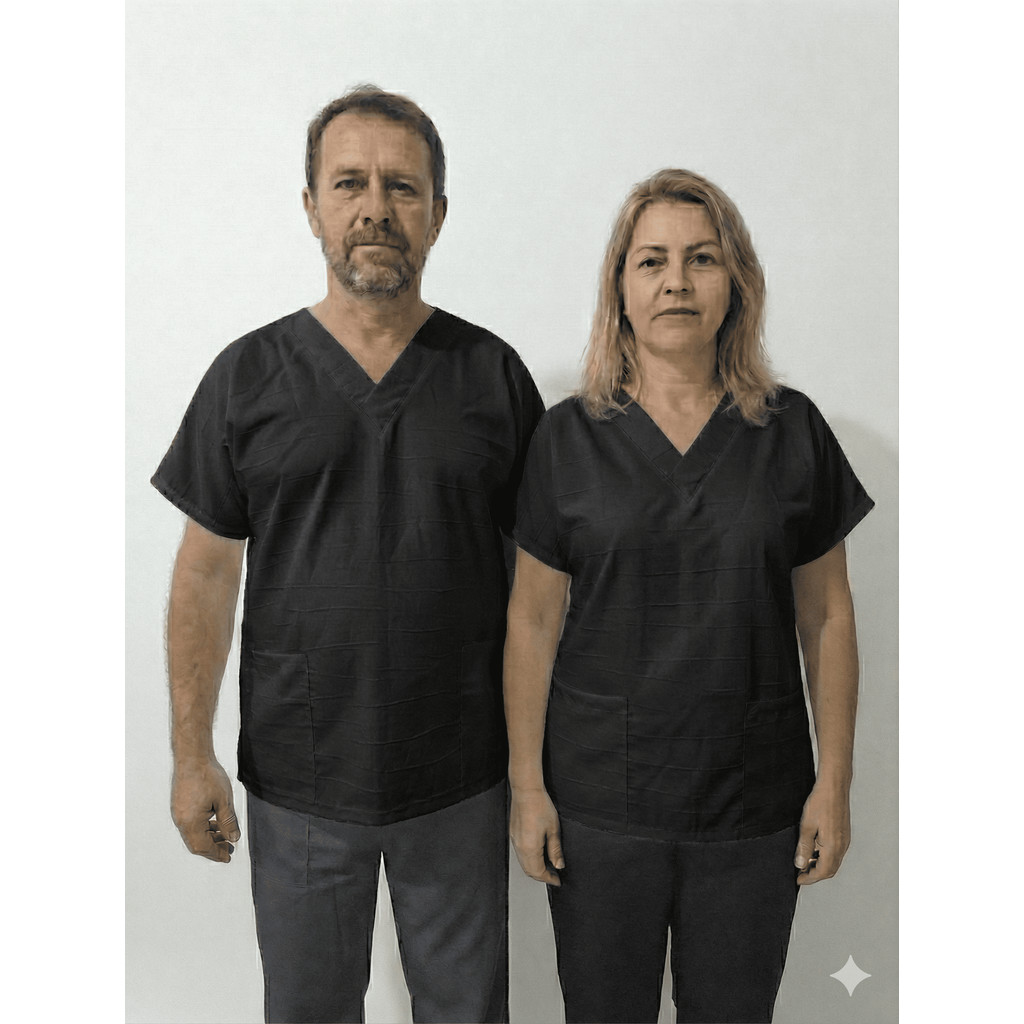 Blusa Scrub Pijama Cirúrgico Unissex Tecido Oxfordine Premium - Do PP ao G5 Plus Size em Oferta na Shopee