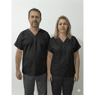 Blusa Scrub Pijama Cirúrgico Unissex Tecido Oxfordine Premium - Do PP ao G5 Plus Size em Oferta na Shopee