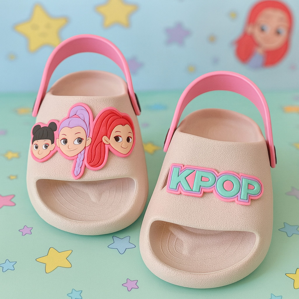 Chinelo Infantil Nuvem Slide Menina Guerreiras Coração Unicornio Borboleta Macio Confortável Leve