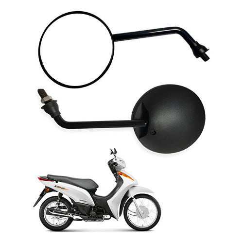 Espelho Retrovisor Honda Biz 100 Redondo Preto 1998 A 2005 em Oferta na Shopee