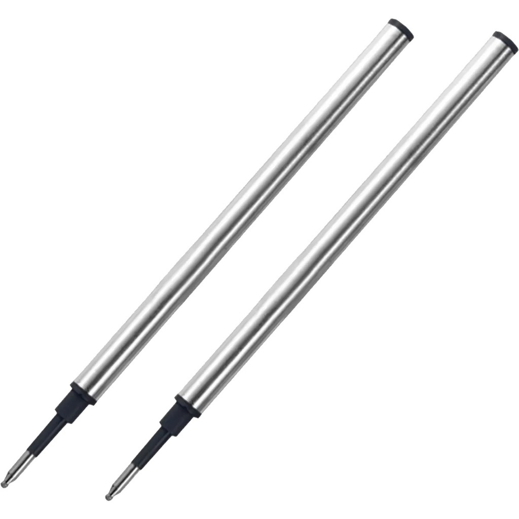 Refil Carga Para Caneta Rollerball 11,2cm Largura 40mm Comprimento Escrita Macia Cores Preto/Azul