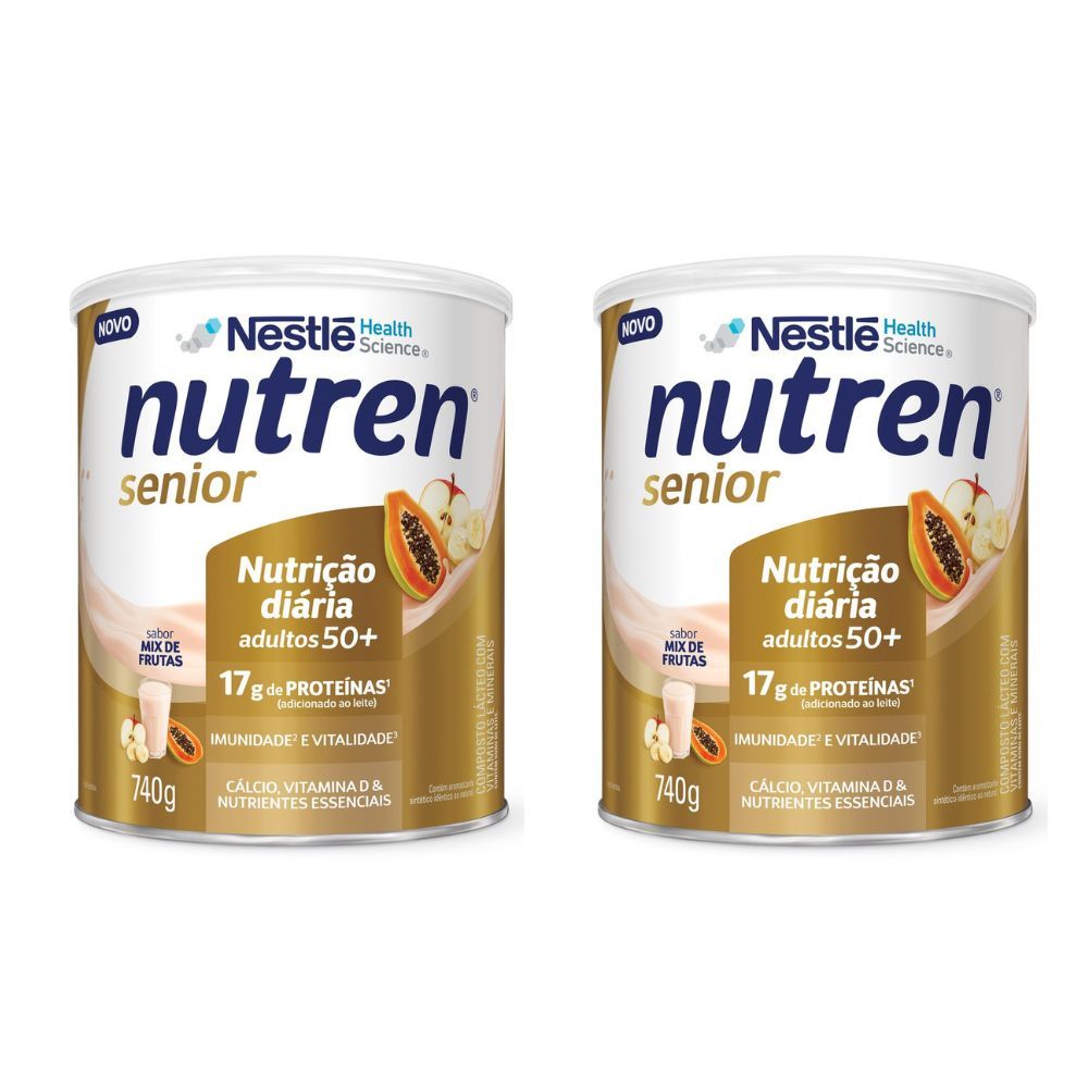 Kit 2 Nutren Senior Complemento Alimentar Mix de Frutas 740g em Oferta na Shopee