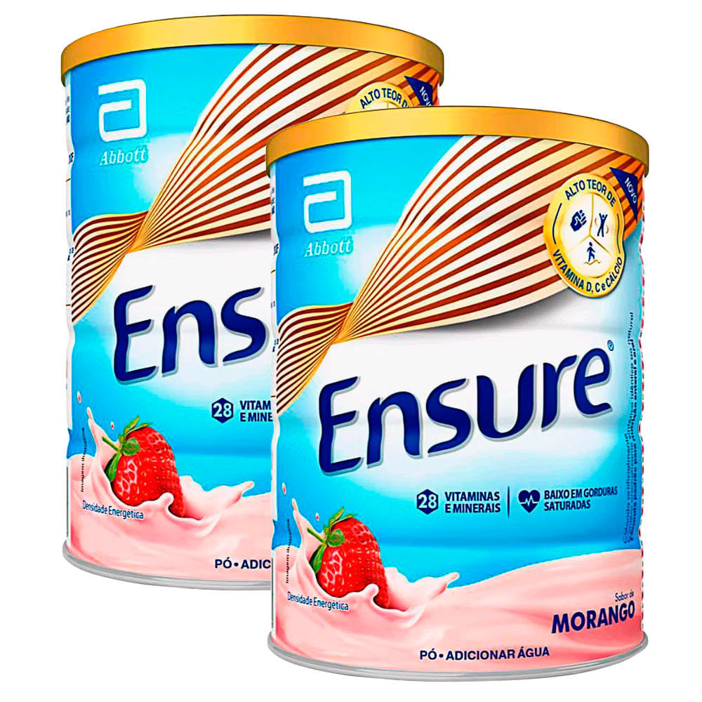 Kit 2 Ensure Morango Suplemento Alimentar 850g em Oferta na Shopee