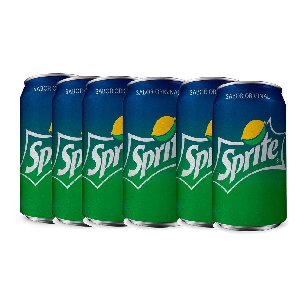 Kit 6 Refrigerante Sprite Sabor Limão Lata 350ml