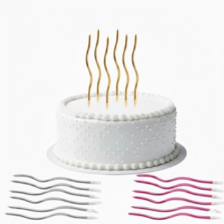 6 Vela Espiral Palito Aniversário Metalizada Bolo Ondulada Festas Decoração em Oferta na Shopee