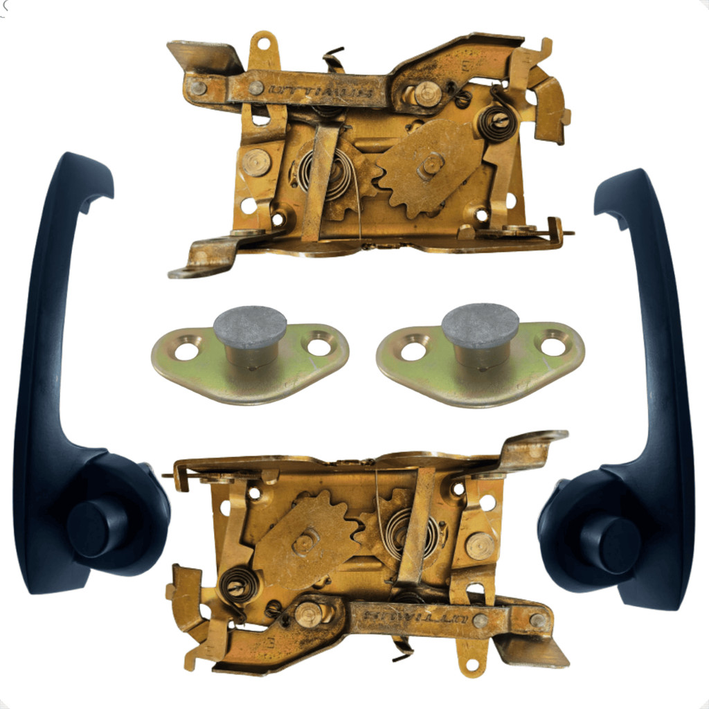 Kit 2 Maçaneta + 2 Batente + 2 Fechadura Da Porta Ford F4000 F1000 F14000 1972 A 1992
