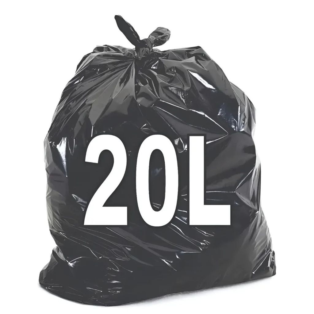 Saco de Lixo 5 unidades Resistentes Para Banheiro - Tamanho 20 litros