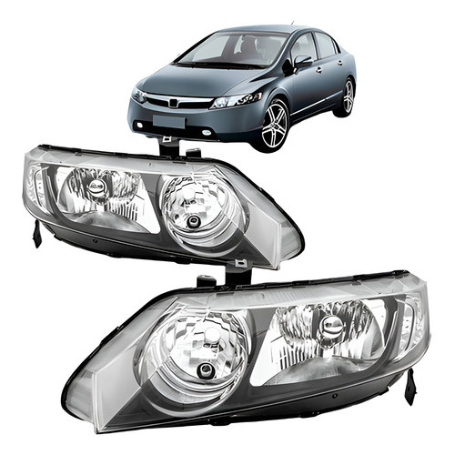Par Farol Para Honda New Civic 2007 2008 A 2011
