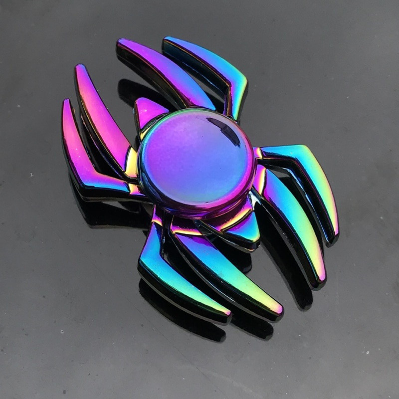 Spinner de Escritório Alívio de Ansiedade Estresse Fidget Gyro Flor / Torre / Aranha Spinner Metal KM6H