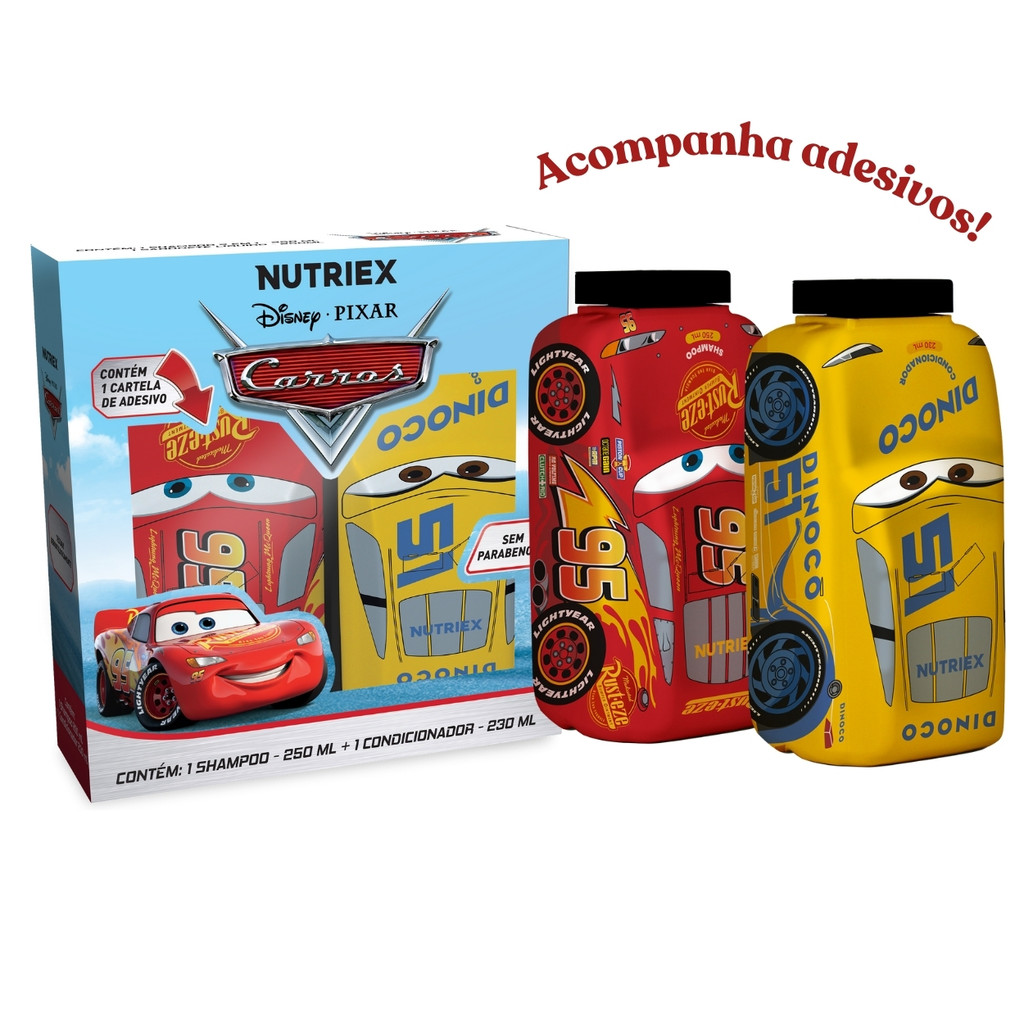 Kit Shampoo E Condicionador Infantil Carros Disney Nutriex em Oferta na Shopee