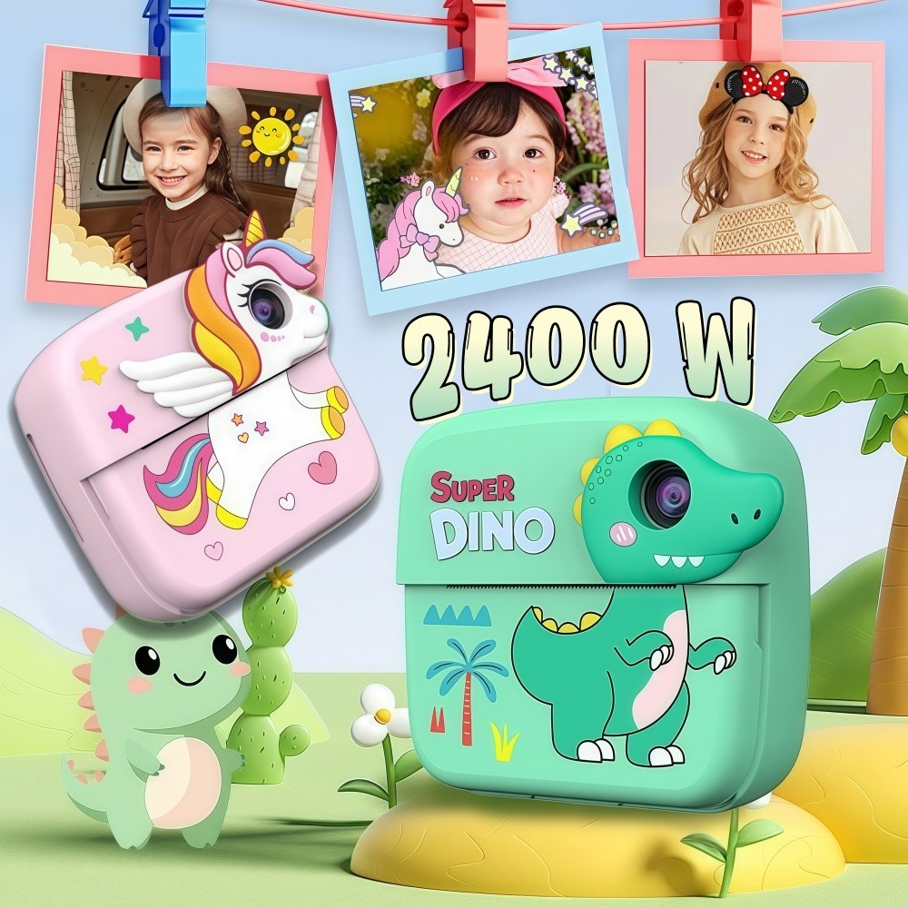 Camera Digital Instantânea para Crianças! Compartilhe risadas – ela tira foto, imprime na hora e decora a casa!