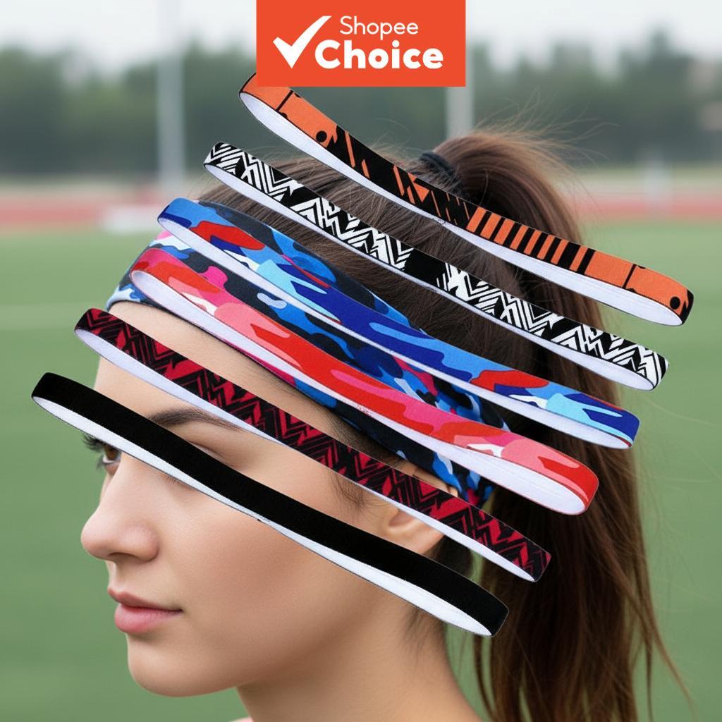  Faixa de Cabelo Elástica Unissex Yoga Fitness Esportiva Antiderrapante 15mm Respirável