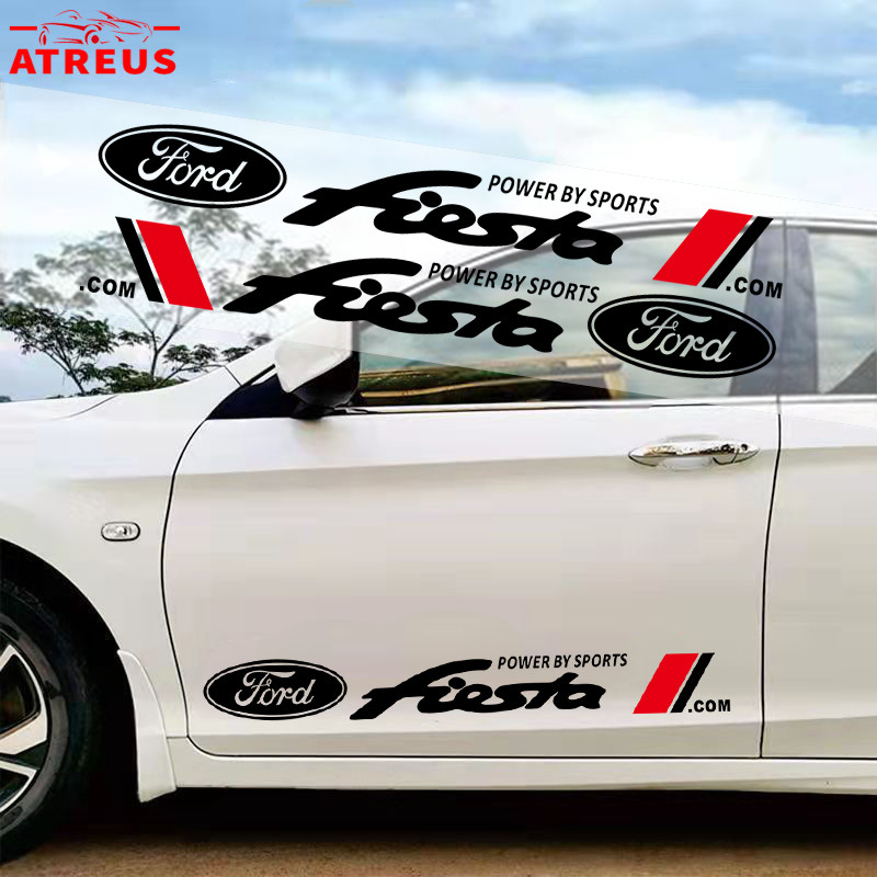 2Pçs Para Ford Fiesta Autocolantes Decoração Da Carroceria Adesivos Corporais Anti-Riscos Decoração Adesivo Carro