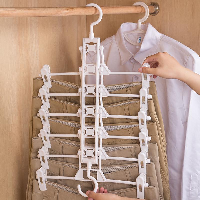 cabides de Calças (Pinça) - Rack Multifuncional Retrátil Guarda-Roupa, Economiza Espaço Doméstico em Oferta na Shopee