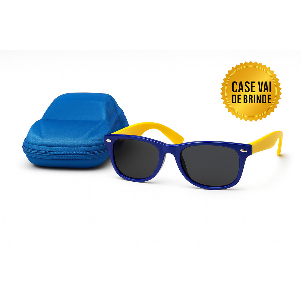 Óculos de sol infantil de silicone flexível polarizado UV400 Menina Menino