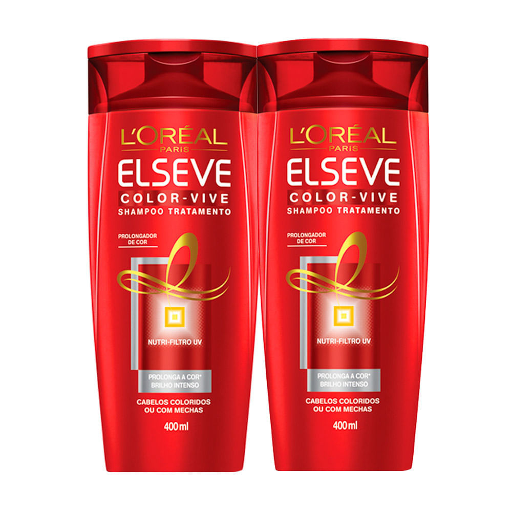 Kit 2 Shampoo Elseve Colorvive com 400ml em Oferta na Shopee