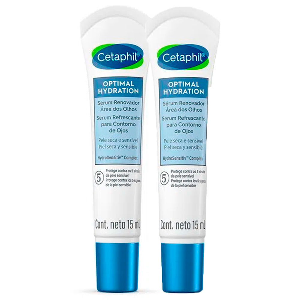 Kit 2 Cetaphil Optimal Hydration Serum Renovador Área dos Olhos 15ml