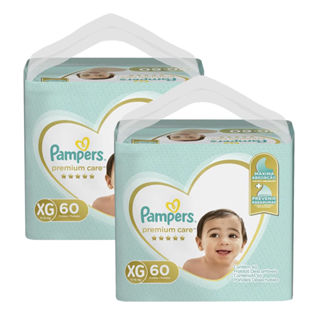 Kit 2 Fralda Pampers Premium Care Tamanho XG Pacote Hiper 60 Fraldas Descartáveis em Oferta na Shopee