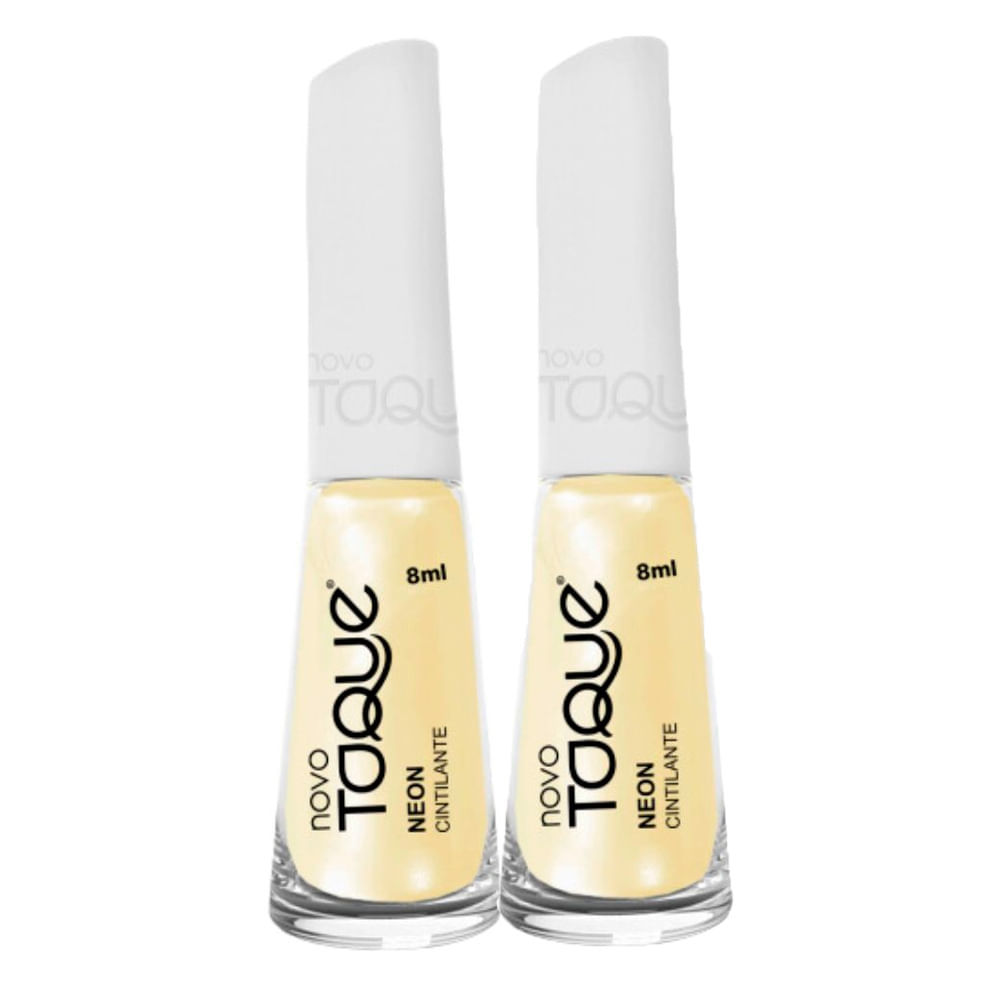 Kit 2 Esmalte Novo Toque Neon Cintilante 8ml