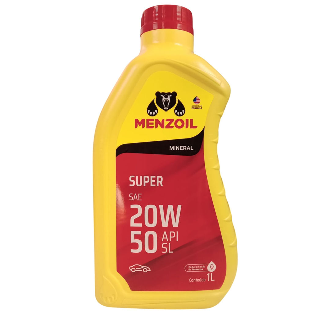 Óleo Mineral para Motor Super 20W50 1L - Menzoil em Oferta na Shopee