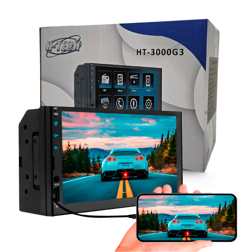 Central Multimídia Mp5 7 H-tech Ht-3000 Usb Espelhamento
