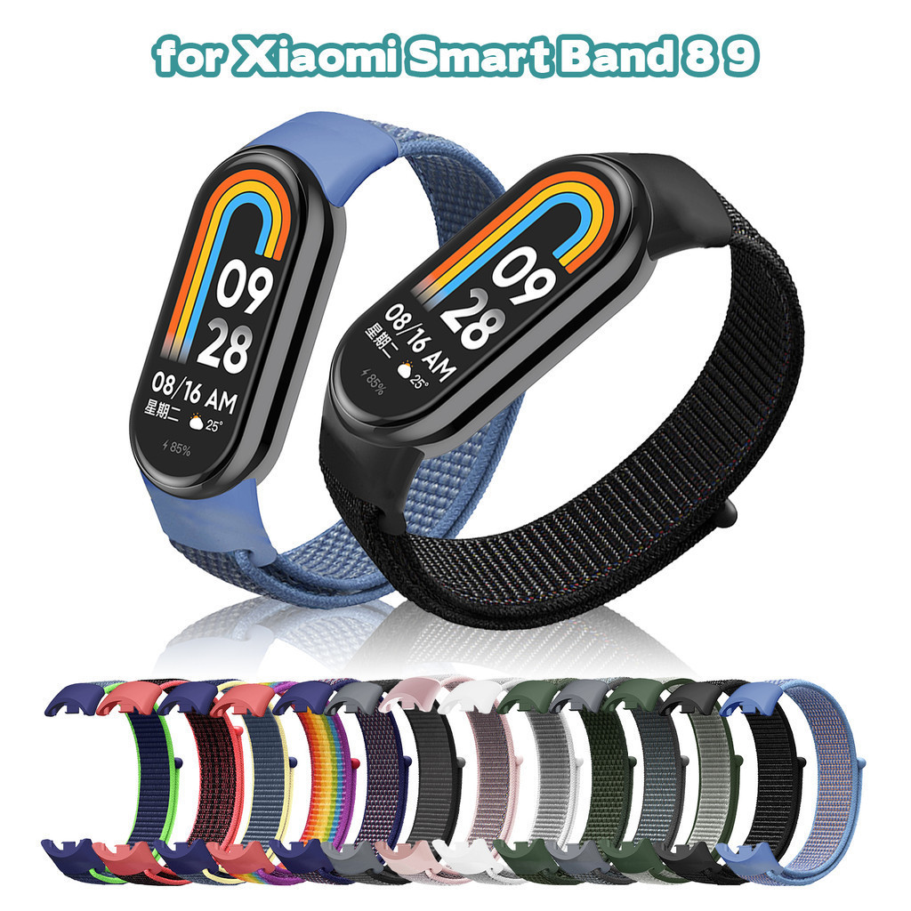 Para Xiaomi Mi Banda 10 9 8 Náilon Loop Cinta NFC SmartWatch Pulseira De Substituição Esporte Miband 8 9