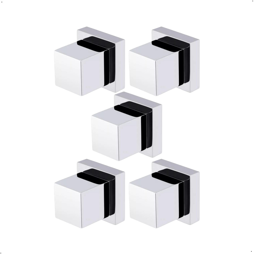 Kit de 5 Acabamentos para Registro Quadrado 1/2 Ou 3/4 Padrão Deca