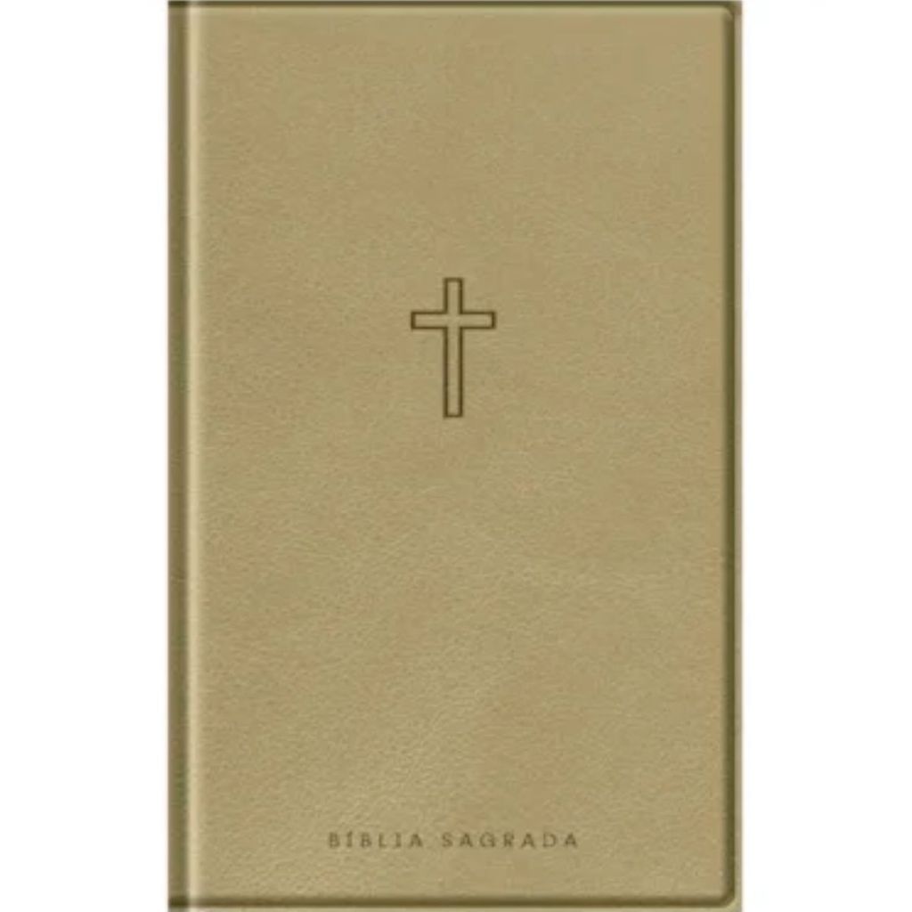 Bíblia Sagrada Slim | NAA | Com Mapas Mentais Palavras de Jesus em Vermelho | Capa Luxo Bege em Oferta na Shopee