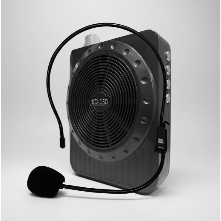 Megafone Portatil Amplificador Kit Professor Com Radio Fm, Microfone E Usb E Sd Recarregavel KD150