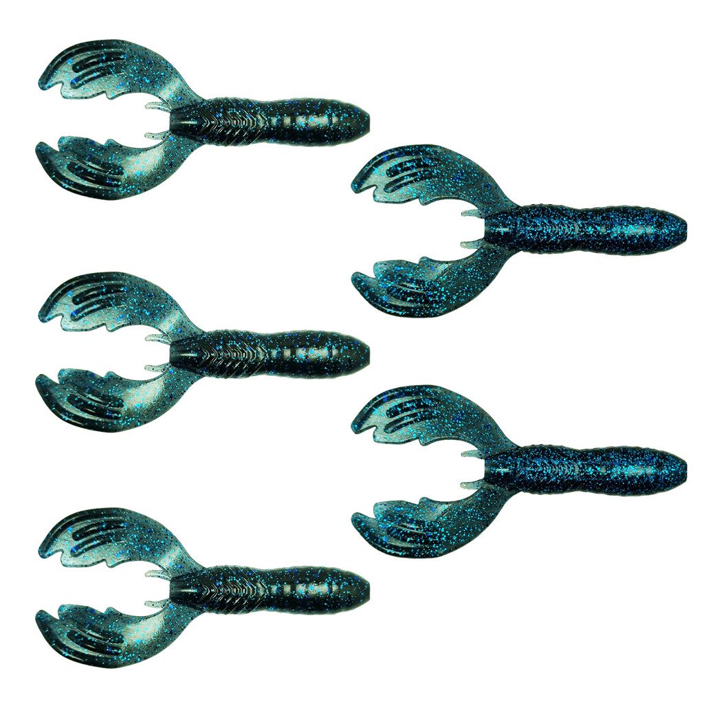 Isca Artificial Soft Paca Craw com 5 und bicolor - Ueki Custom Baits